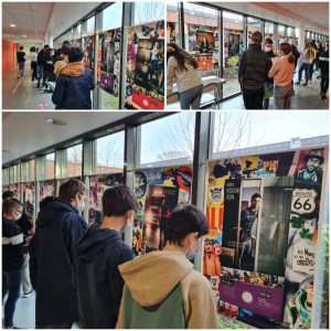 Les élèves visitent l'exposition